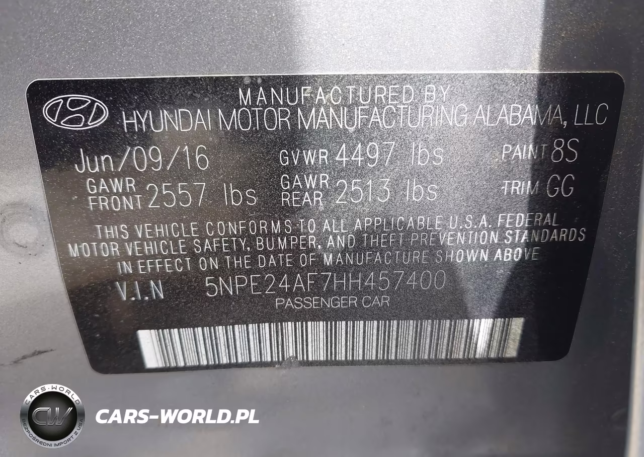 2017 Hyundai Sonata Se VIN:5NPE24AF7HH457400 - 9