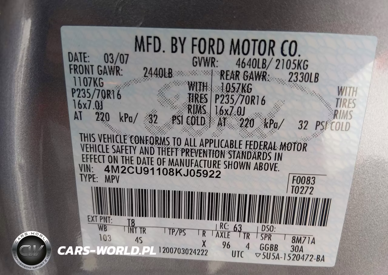 2014 Mercury Suv VIN:4M2CU91108KJ05922 - 9