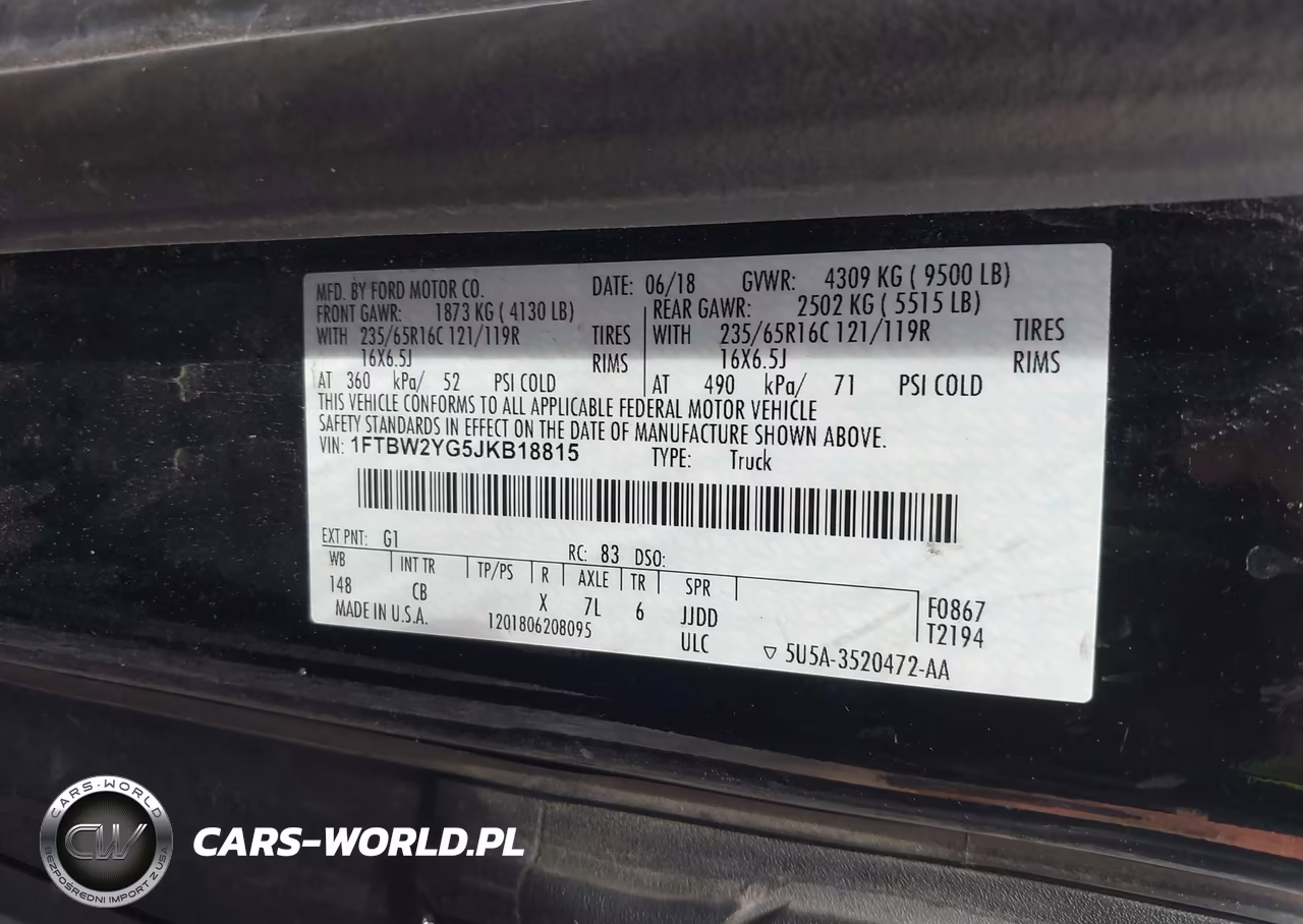 2018 Ford Transit-350 VIN:1FTBW2YG5JKB18815 - 9