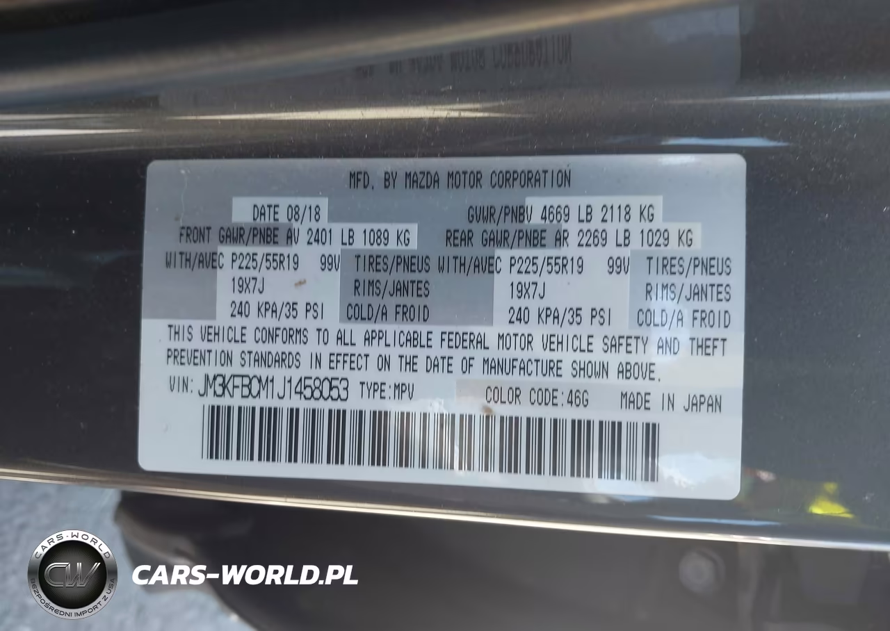 2018 Mazda Cx-5 Touring VIN:JM3KFBCM1J1458053 - 9