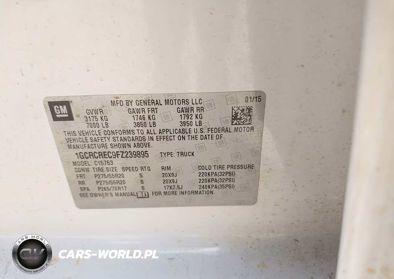 2015 Chevrolet Silverado 1500 Lt VIN:1GCRCREC9FZ239895 - 9