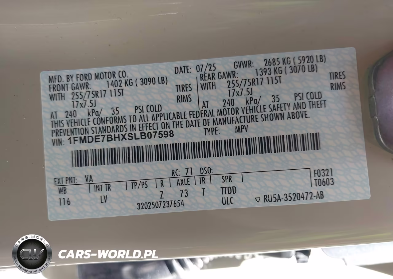2025 Ford Bronco Big Bend VIN:1FMDE7BHXSLB07598 - 9