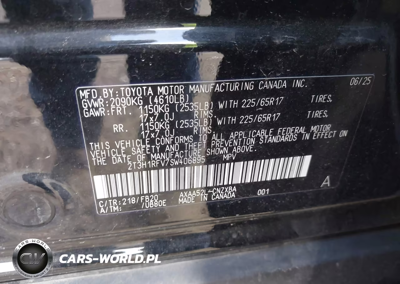 2025 Toyota Rav4 Le VIN:2T3H1RFV7SW406895 - 9
