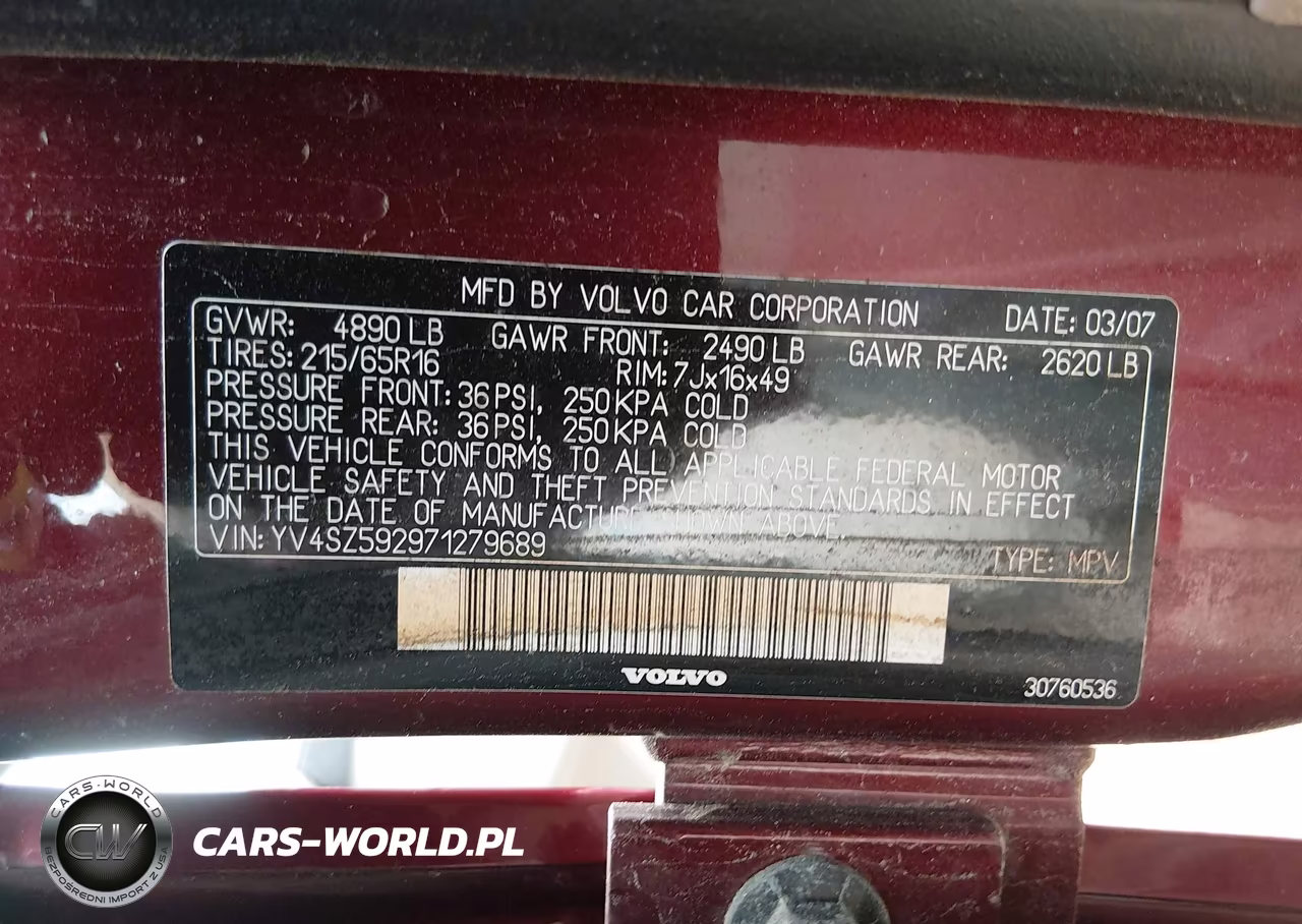 2007 Volvo Xc70 2.5T VIN:YV4SZ592971279689 - 9