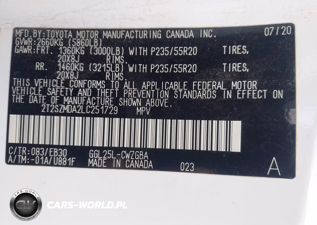 2020 Lexus Rx 350 F Sport VIN:2T2SZMDA2LC251729 - 9