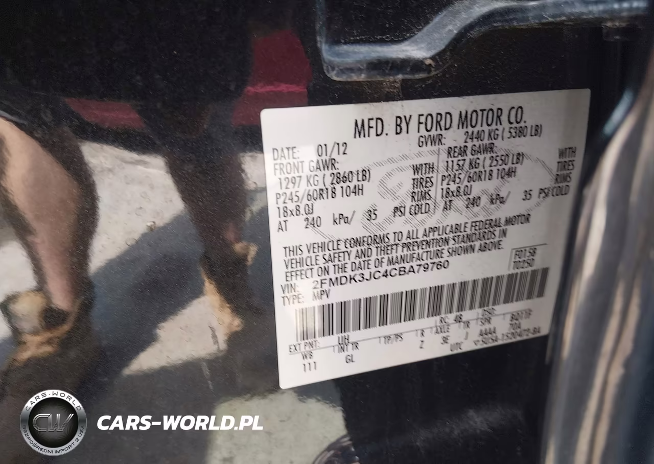 2012 Ford Edge Sel VIN:2FMDK3JC4CBA79760 - 9