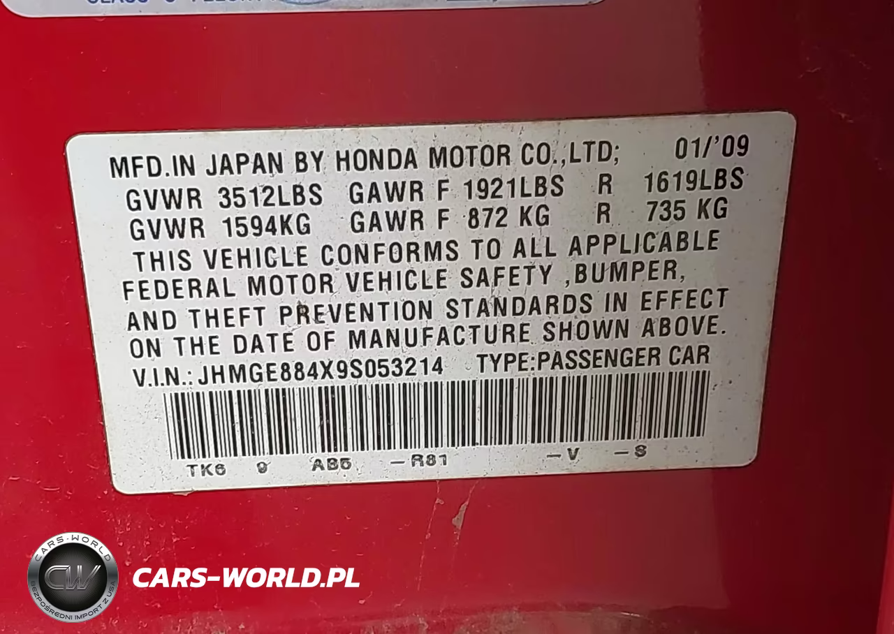 2009 Honda Fit Sport VIN:JHMGE884X9S053214 - 9