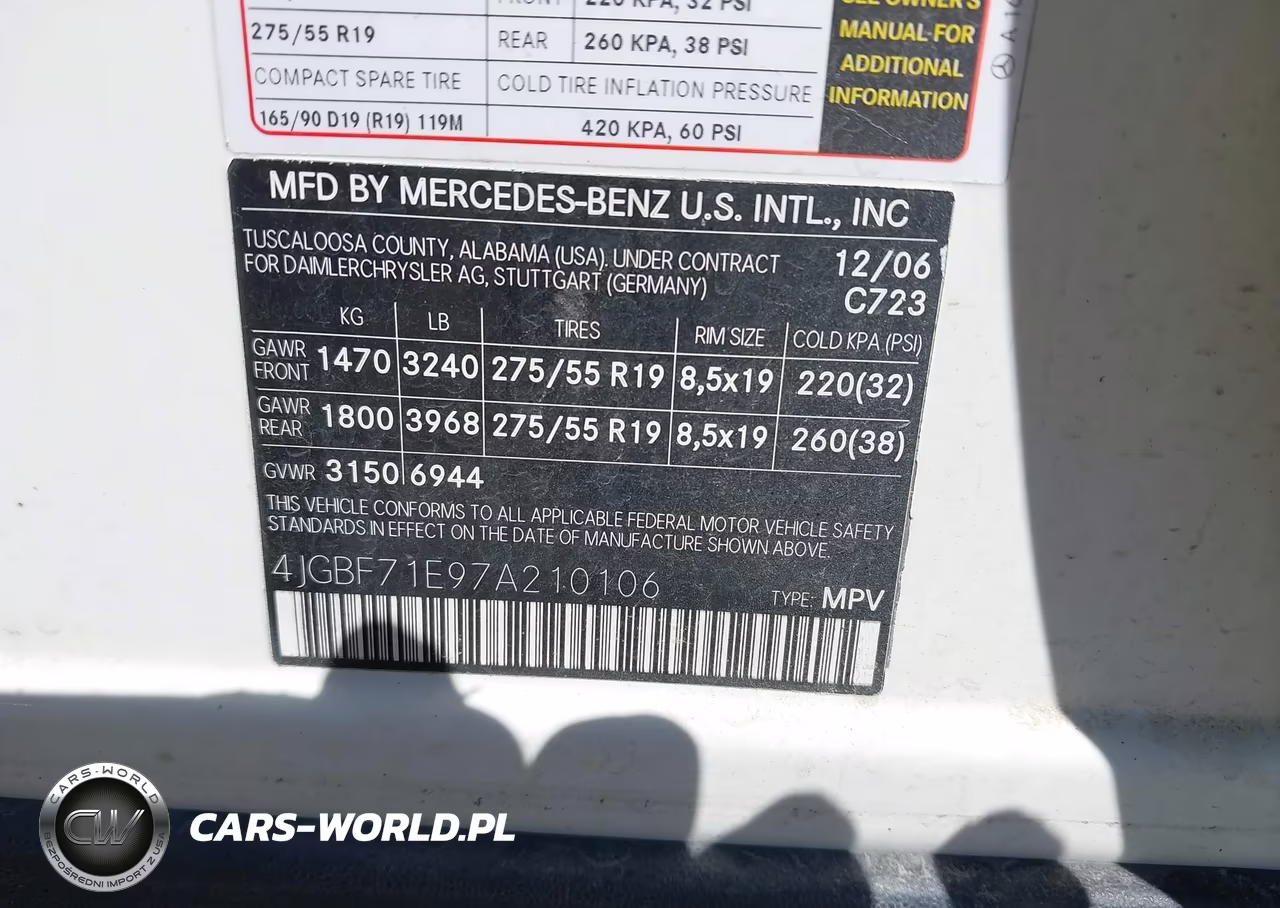 2007 Mercedes-Benz Gl 450 4Matic VIN:4JGBF71E97A210106 - 9