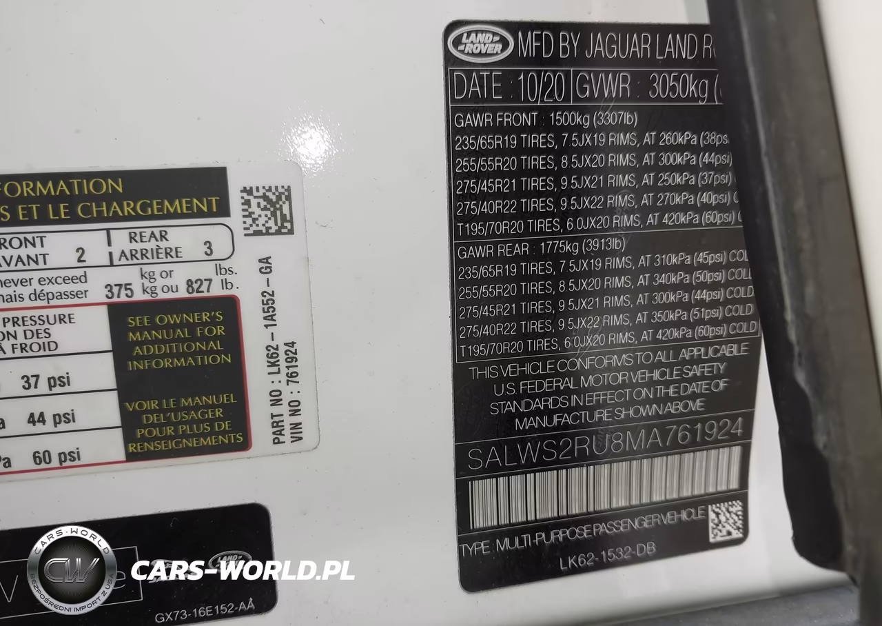 2021 Land Rover Range Rover Sport Hst Mhev VIN:SALWS2RU8MA761924 - 9