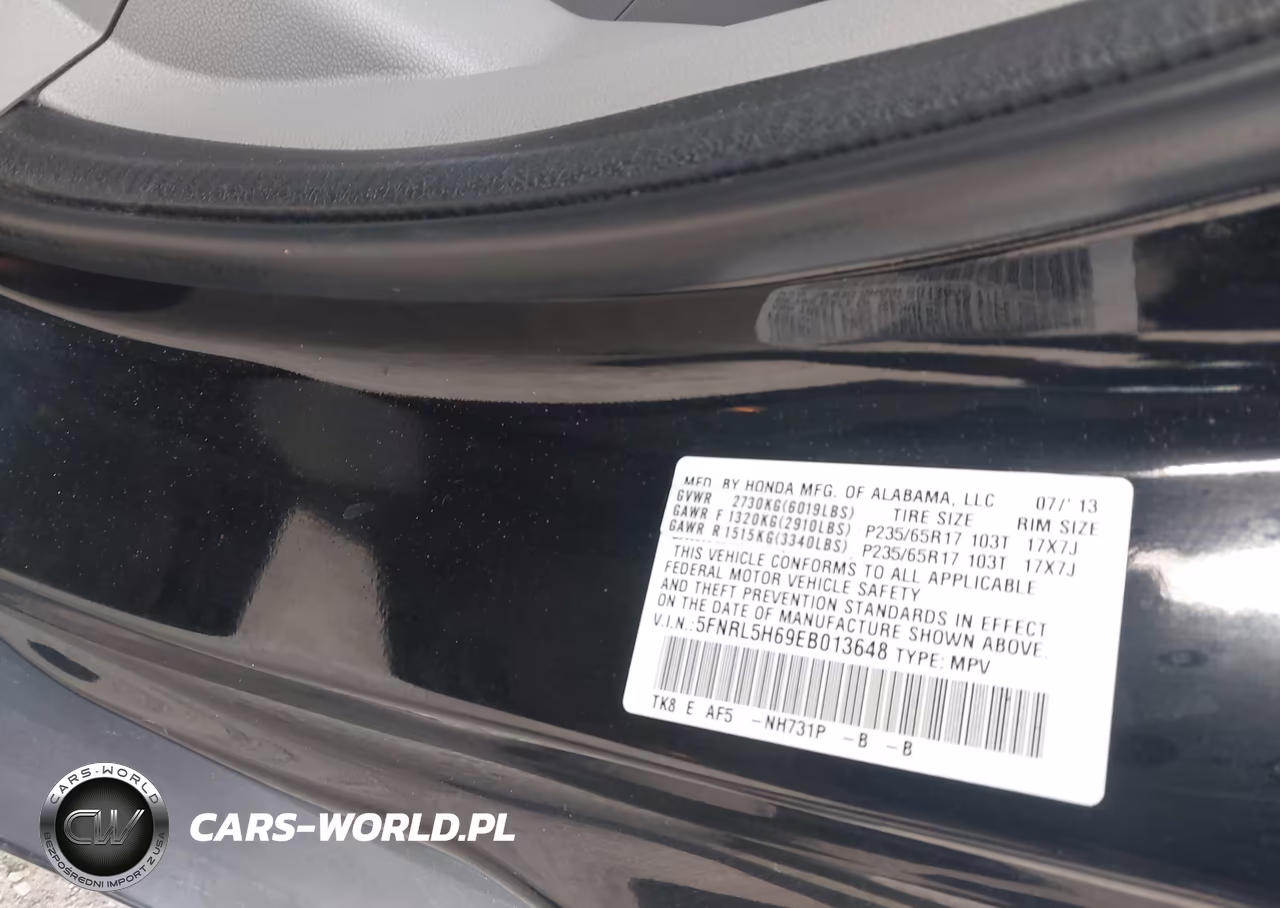2014 Honda Odyssey Ex-L VIN:5FNRL5H69EB013648 - 9