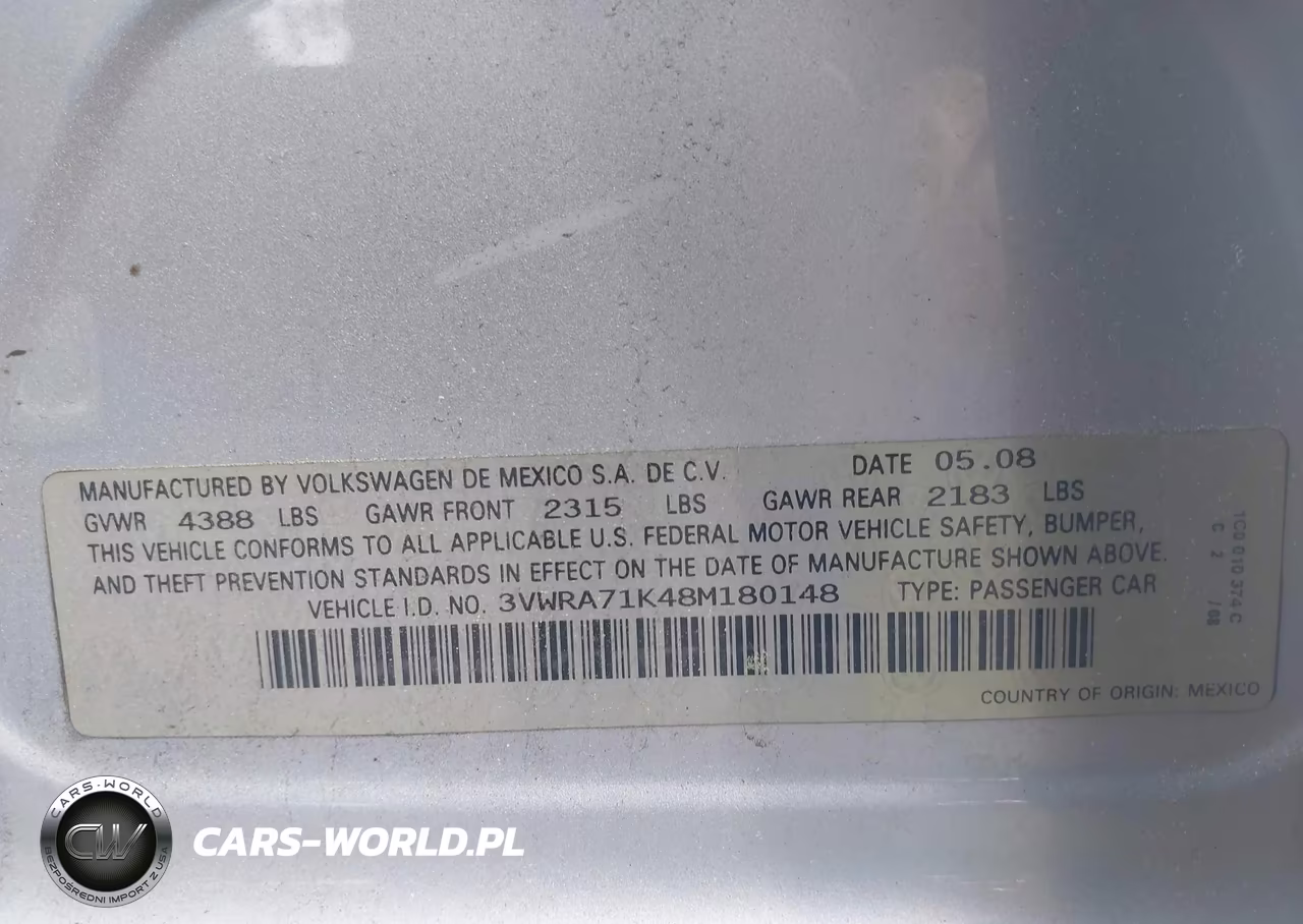 2008 Volkswagen Jetta Wolfsburg Edition VIN:3VWRA71K48M180148 - 9