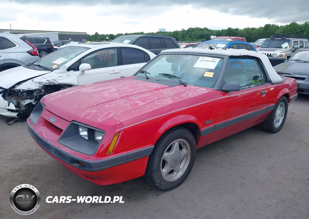 1985 Ford Mustang Lx-Gt VIN:1FABP27M2FF117292 - 2
