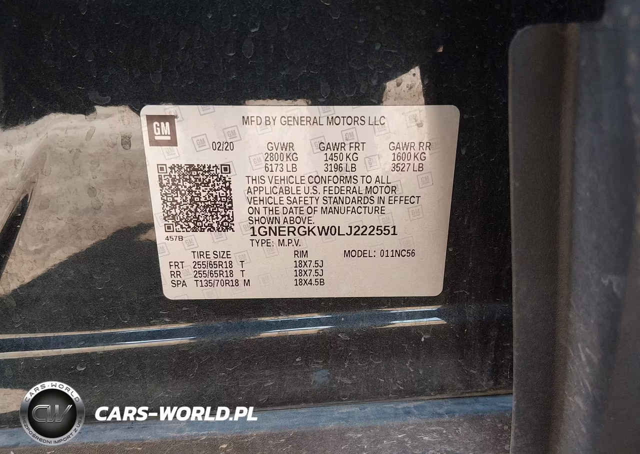 2020 Chevrolet Traverse Fwd Lt Cloth VIN:1GNERGKW0LJ222551 - 9