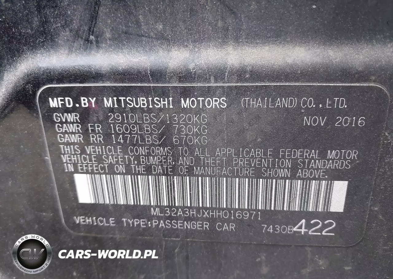 2017 Mitsubishi Mirage Es VIN:ML32A3HJXHH016971 - 9