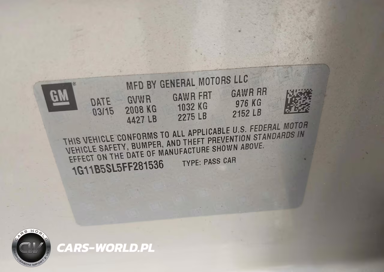 2015 Chevrolet Malibu Ls VIN:1G11B5SL5FF281536 - 9