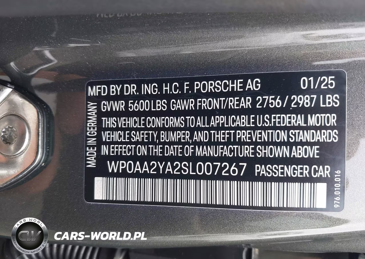 2025 Porsche Panamera 4 VIN:WP0AA2YA2SL007267 - 9