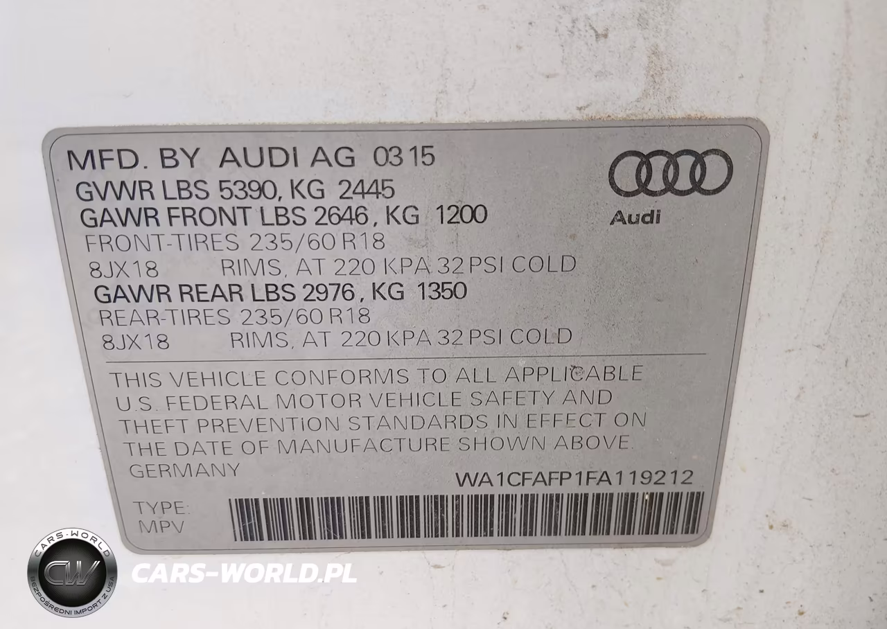 2015 Audi Q5 2.0T Premium VIN:WA1CFAFP1FA119212 - 9