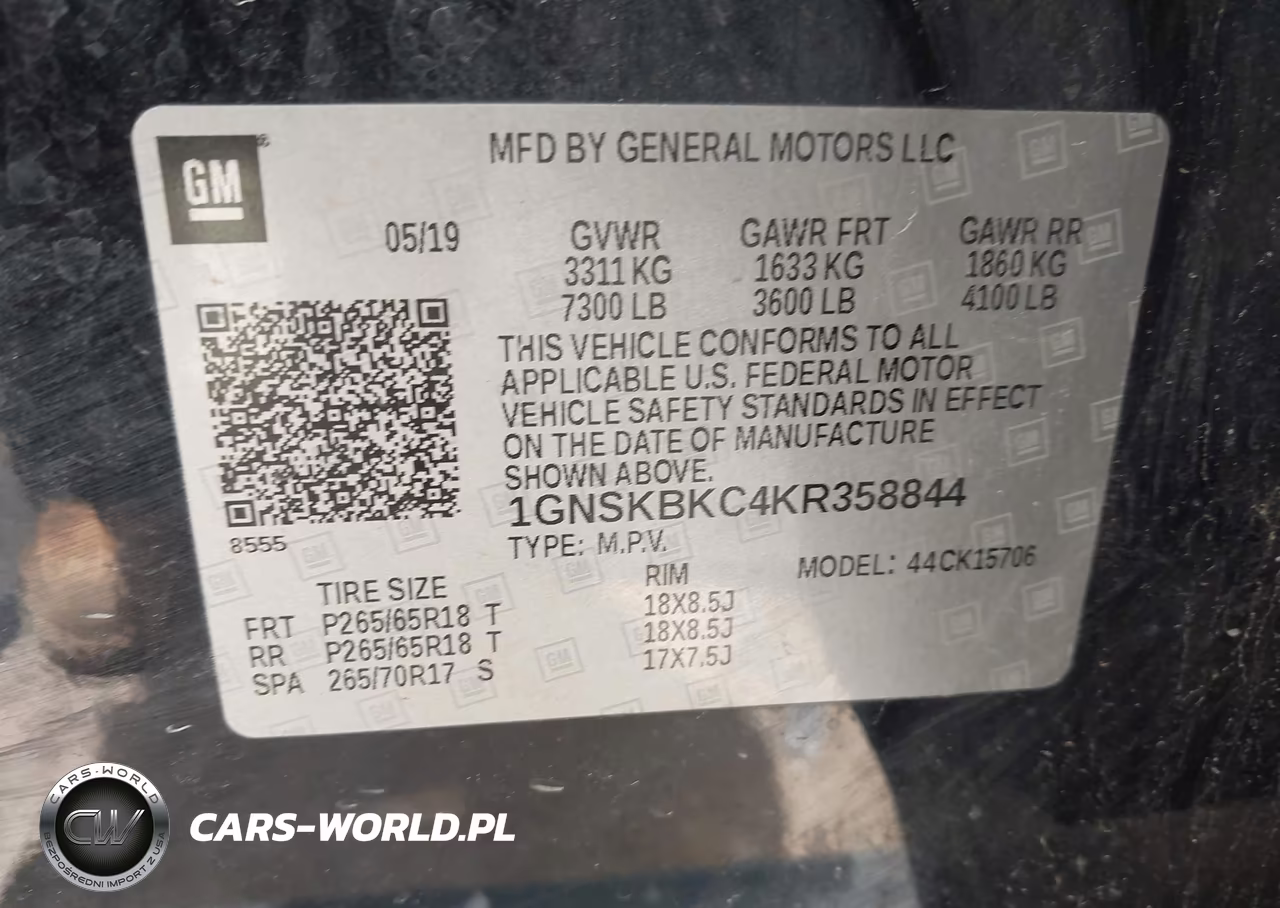 2019 Chevrolet Tahoe Lt VIN:1GNSKBKC4KR358844 - 9