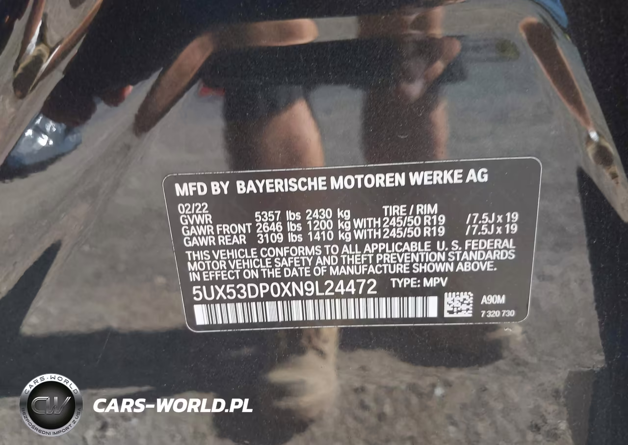 2022 BMW X3 xDrive30I VIN:5UX53DP0XN9L24472 - 9