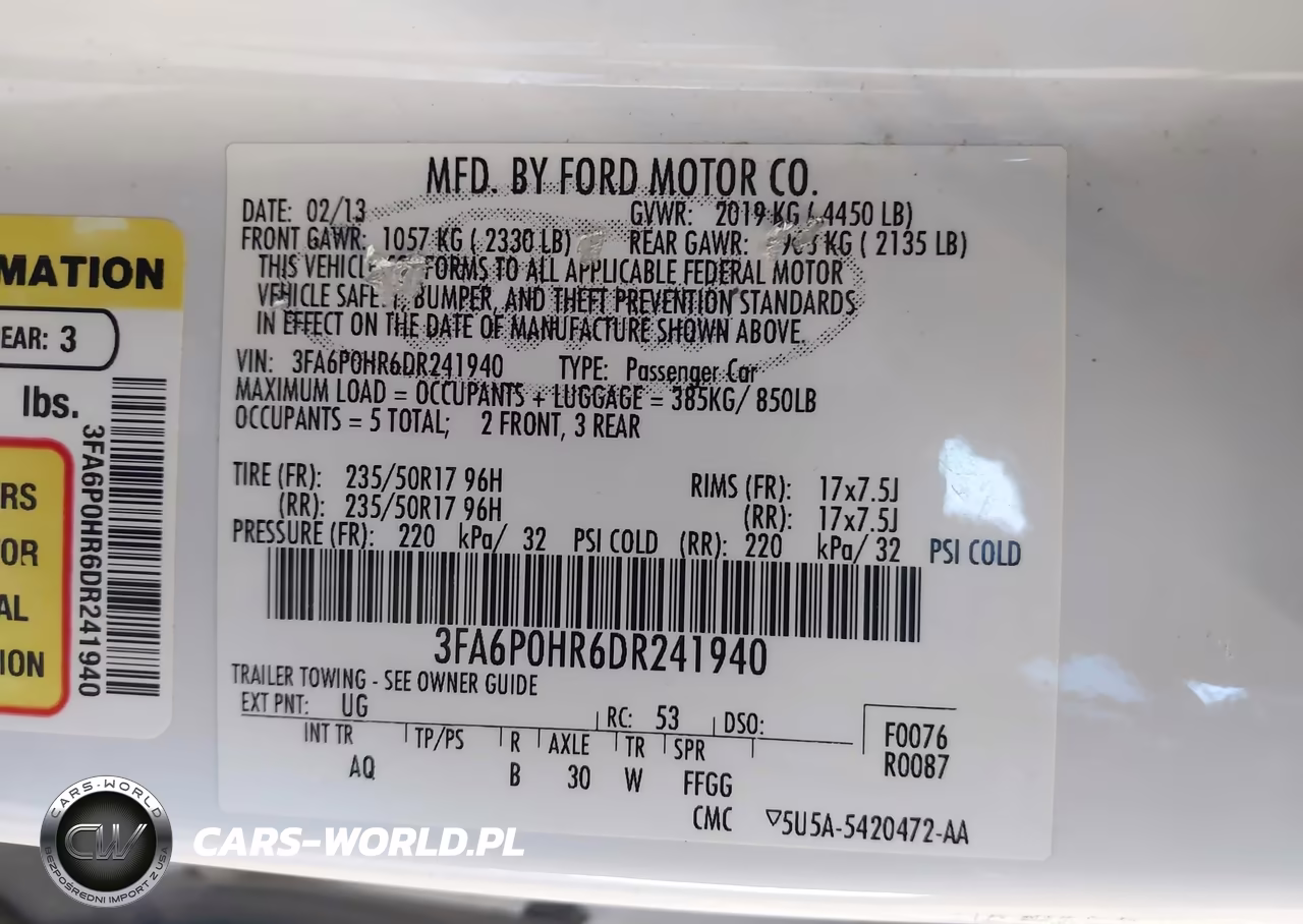 2013 Ford Fusion Se VIN:3FA6P0HR6DR241940 - 9
