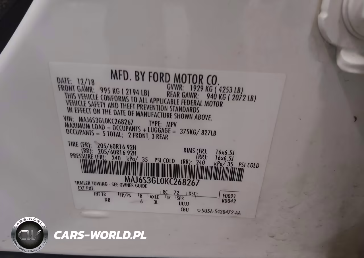 2019 Ford Ecosport Se VIN:MAJ6S3GL0KC268267 - 9