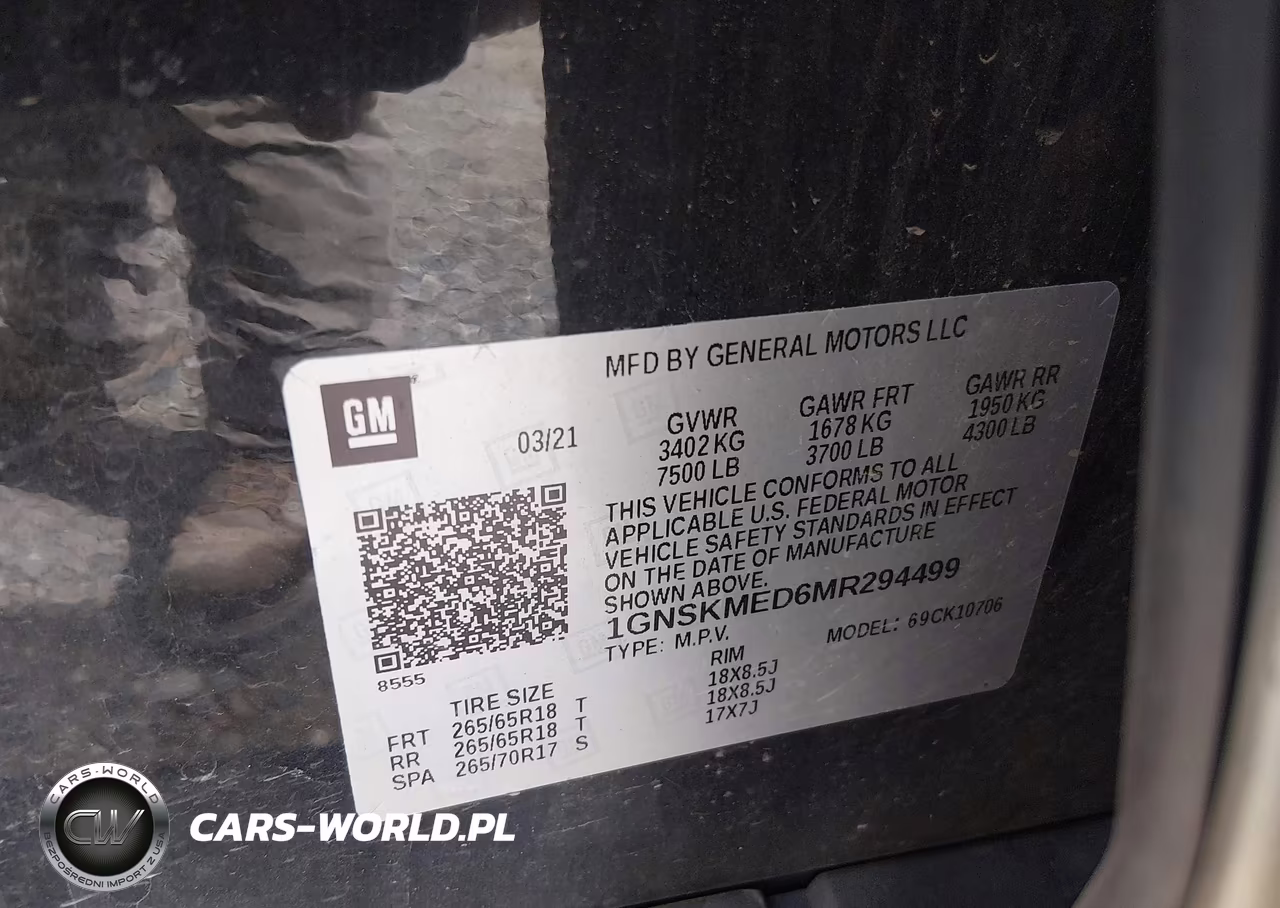 2021 Chevrolet Tahoe 4Wd Ls VIN:1GNSKMED6MR294499 - 9