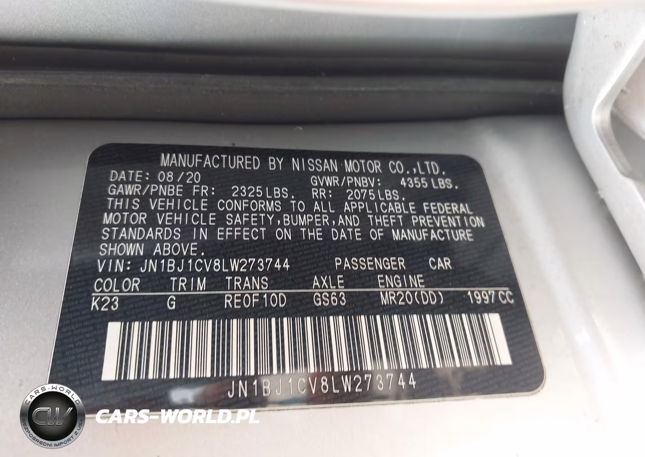 2020 Nissan Rogue Sport Sv Fwd Xtronic Cvt VIN:JN1BJ1CV8LW273744 - 9