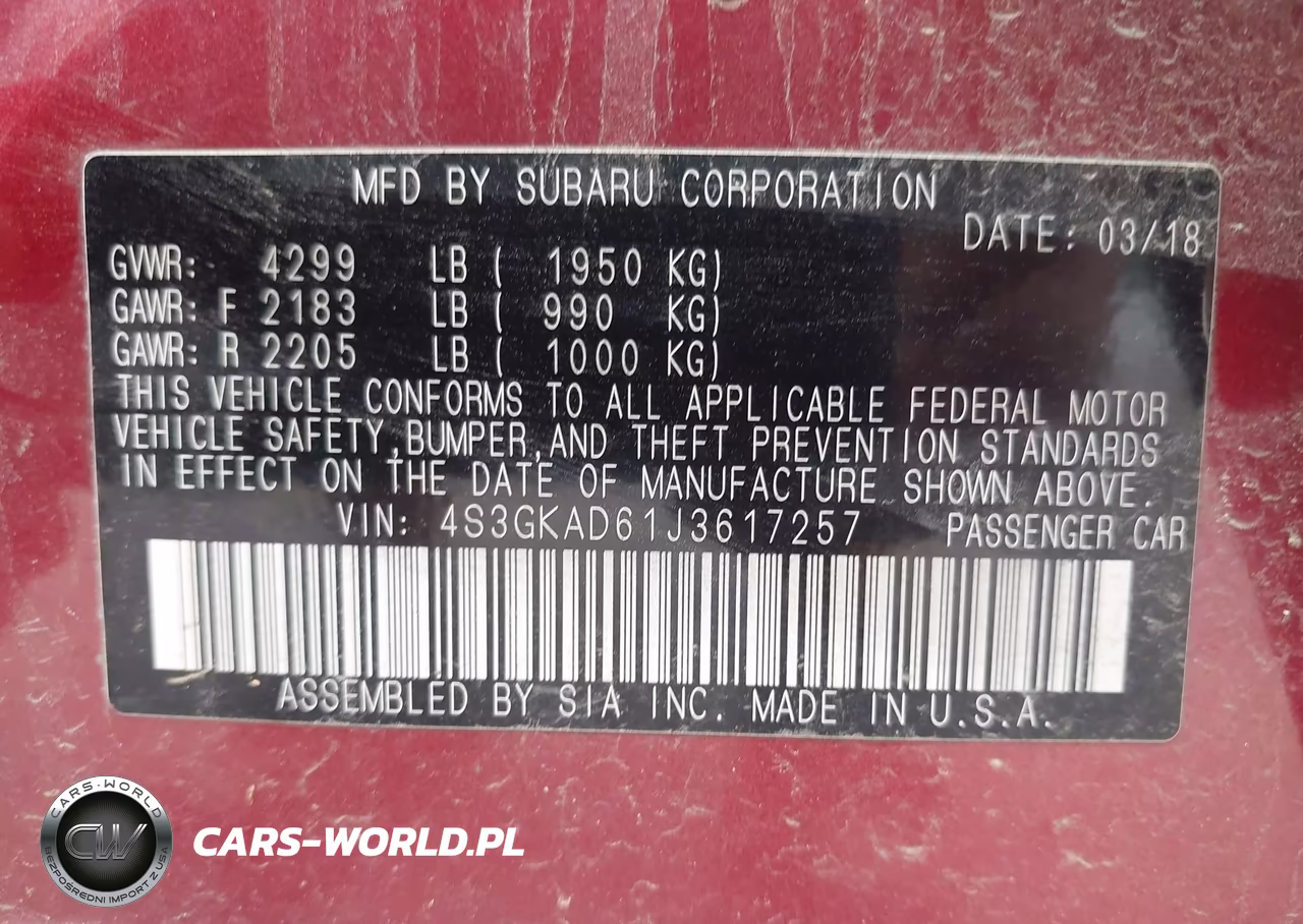 2018 Subaru Impreza 2.0I Premium VIN:4S3GKAD61J3617257 - 9