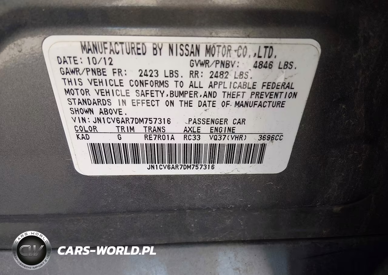 2013 Infiniti G37X VIN:JN1CV6AR7DM757316 - 9