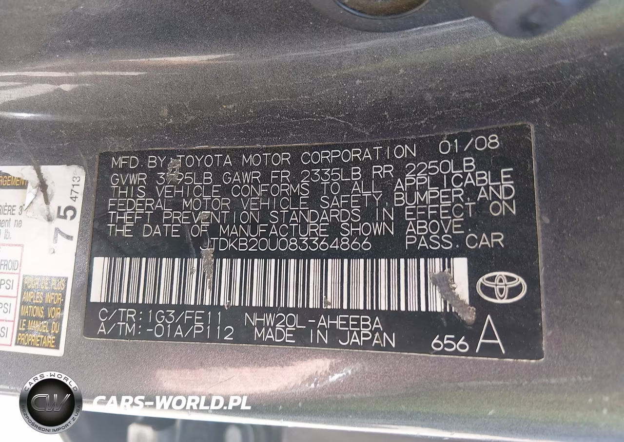 2008 Toyota Prius VIN:JTDKB20U083364866 - 9