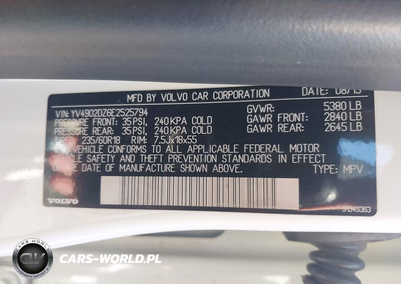 2014 Volvo Xc60 T6 R-Design VIN:YV4902DZ6E2525794 - 9