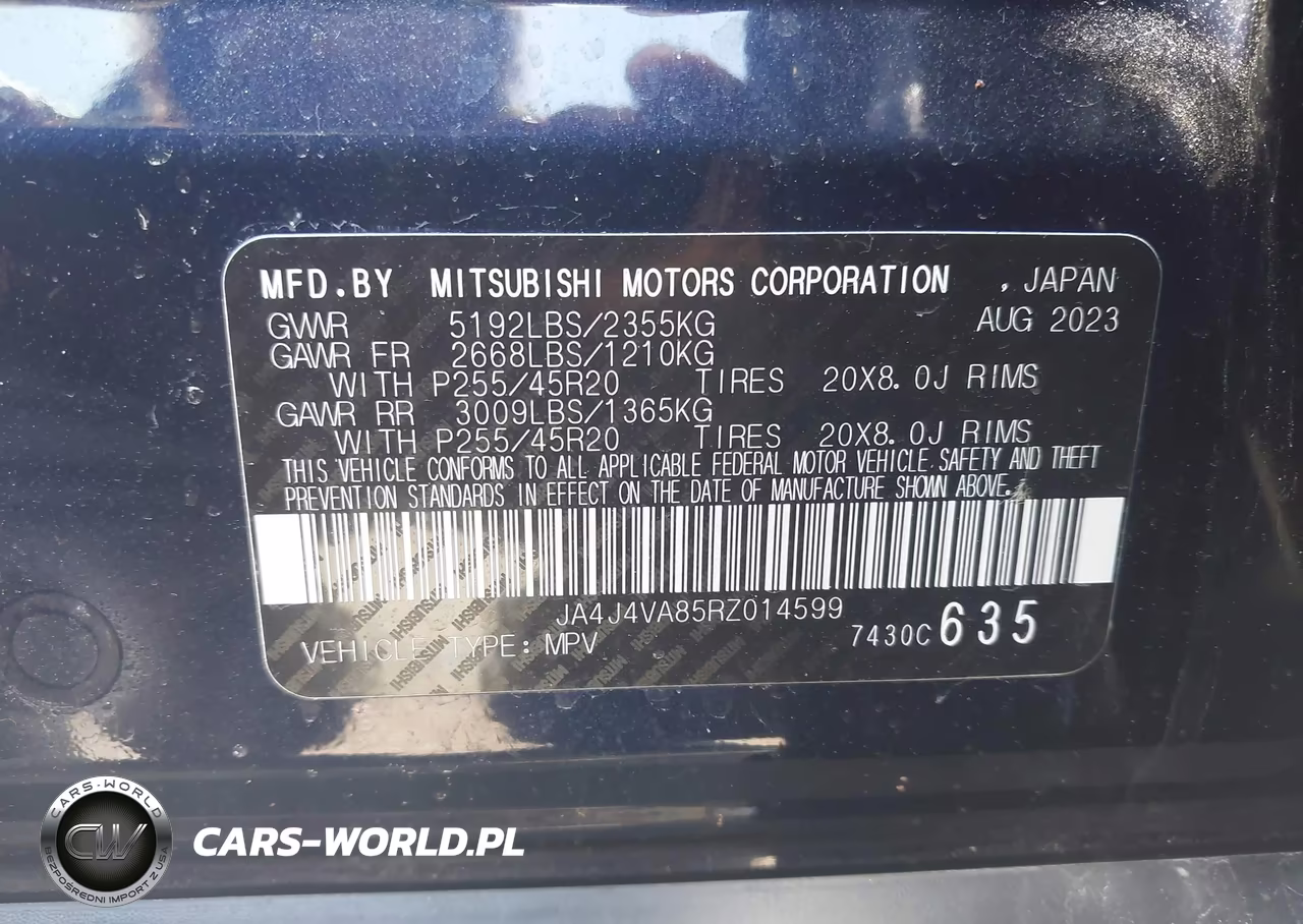 2024 Mitsubishi Outlander Se 2.5 S-Awc VIN:JA4J4VA85RZ014599 - 9