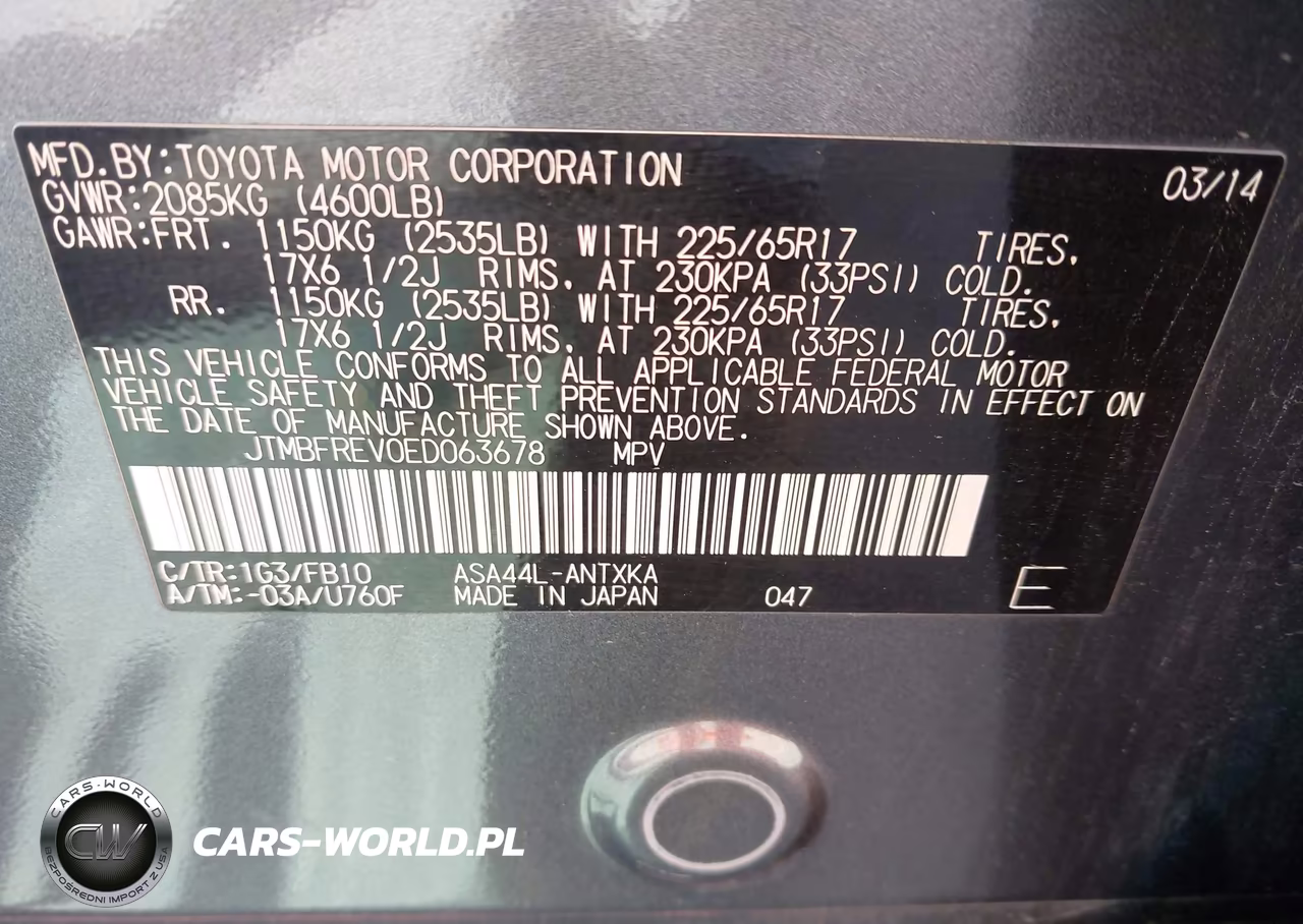 2014 Toyota Rav4 Le VIN:JTMBFREV0ED063678 - 9