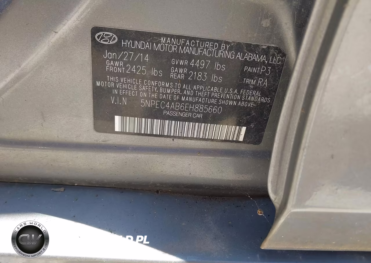 2014 Hyundai Sonata Limited 2.0T VIN:5NPEC4AB6EH885660 - 9