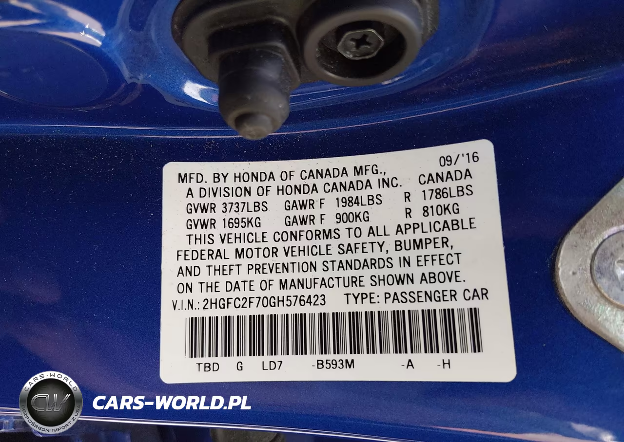 2016 Honda Civic Ex VIN:2HGFC2F70GH576423 - 9
