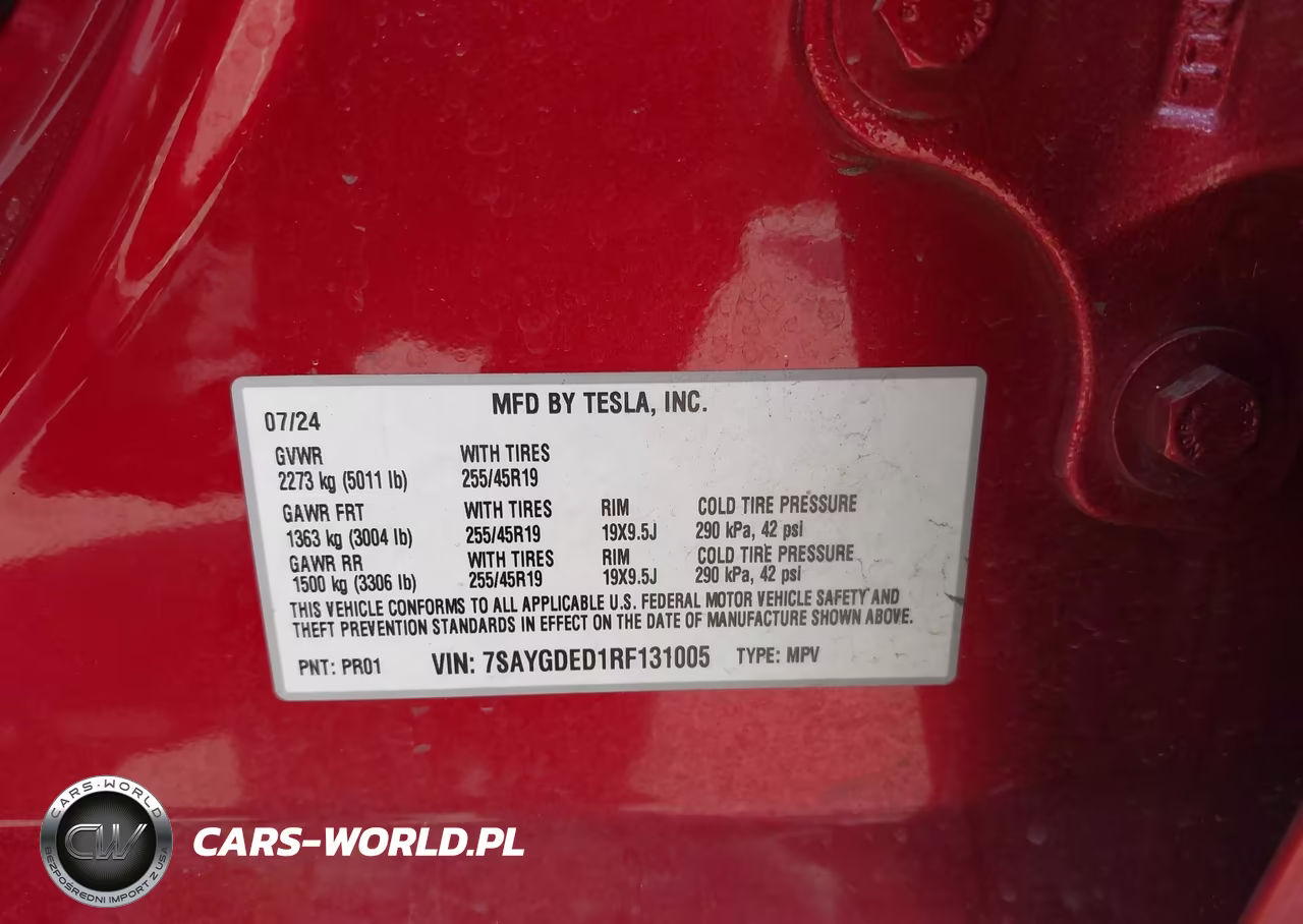 2024 Tesla Model Y Long Range Single Motor Rear-Wheel Drive-Rwd VIN:7SAYGDED1RF131005 - 9