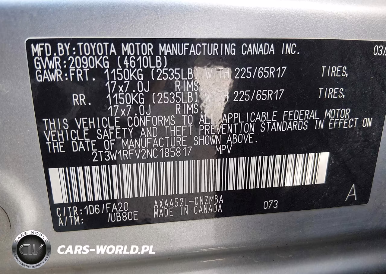 2022 Toyota Rav4 Xle VIN:2T3W1RFV2NC185817 - 9