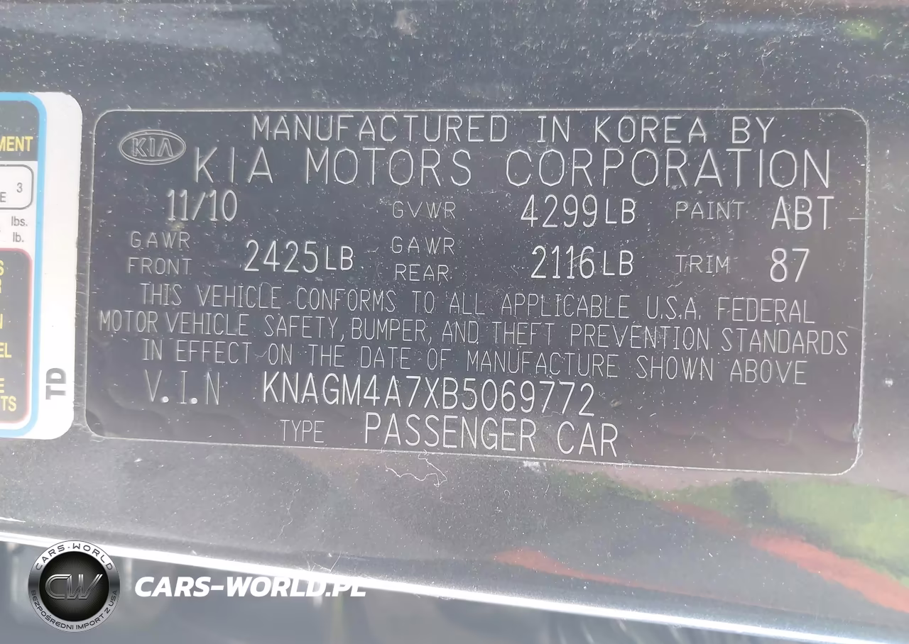 2011 Kia Optima Lx VIN:KNAGM4A7XB5069772 - 9