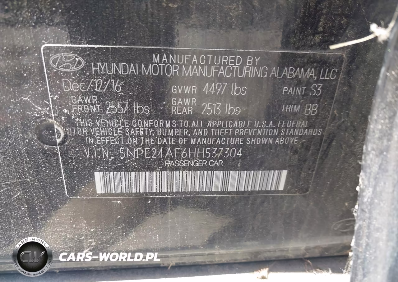 2017 Hyundai Sonata Se VIN:5NPE24AF6HH537304 - 9