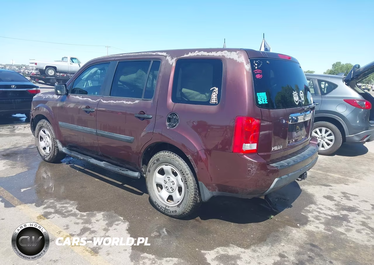 2010 Honda Pilot Lx VIN:5FNYF3H27AB010598 - 3