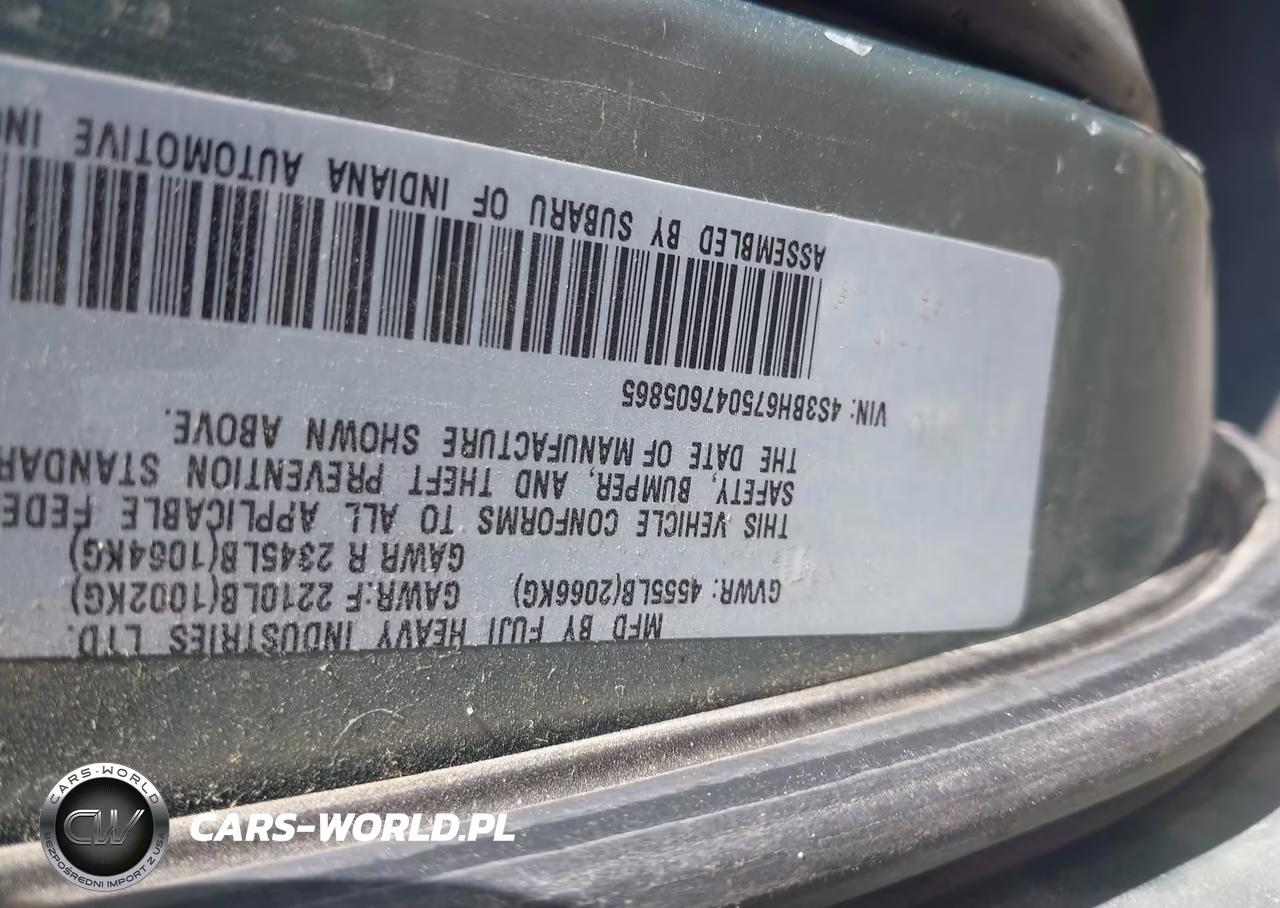 2004 Subaru Outback VIN:4S3BH675047605865 - 9