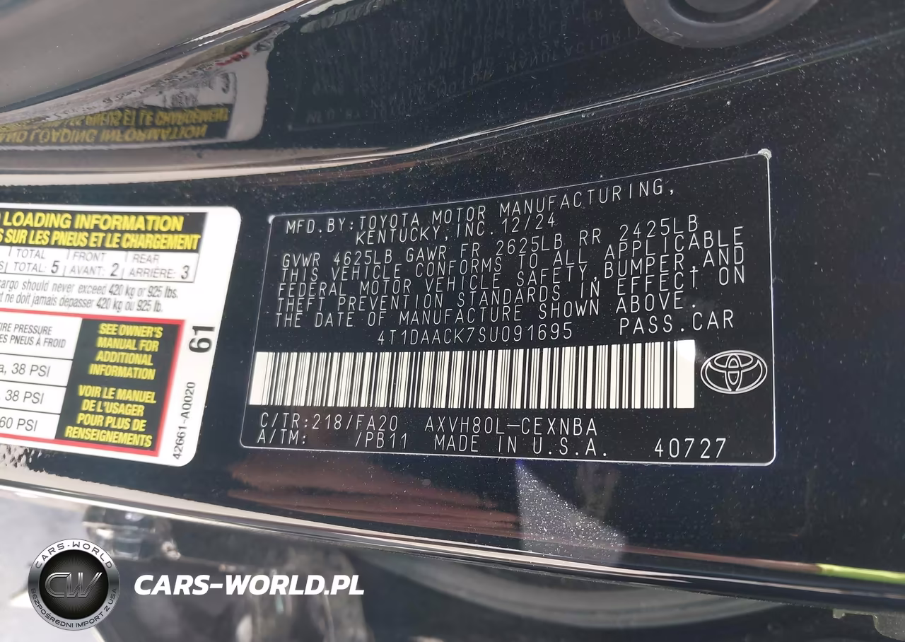 2025 Toyota Camry Le VIN:4T1DAACK7SU091695 - 9
