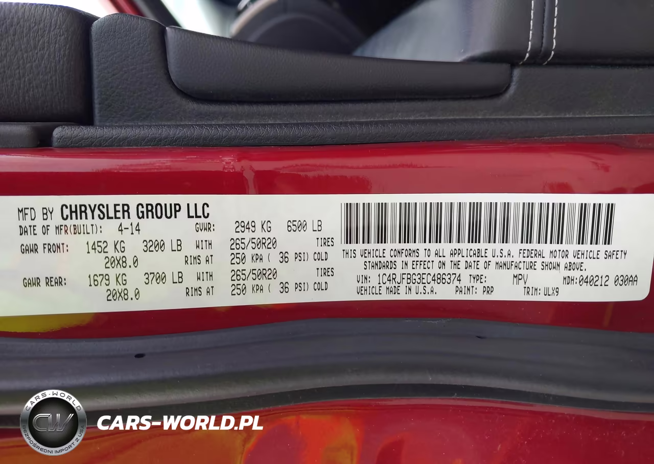 2014 Jeep Grand Cherokee Limited VIN:1C4RJFBG3EC486374 - 9