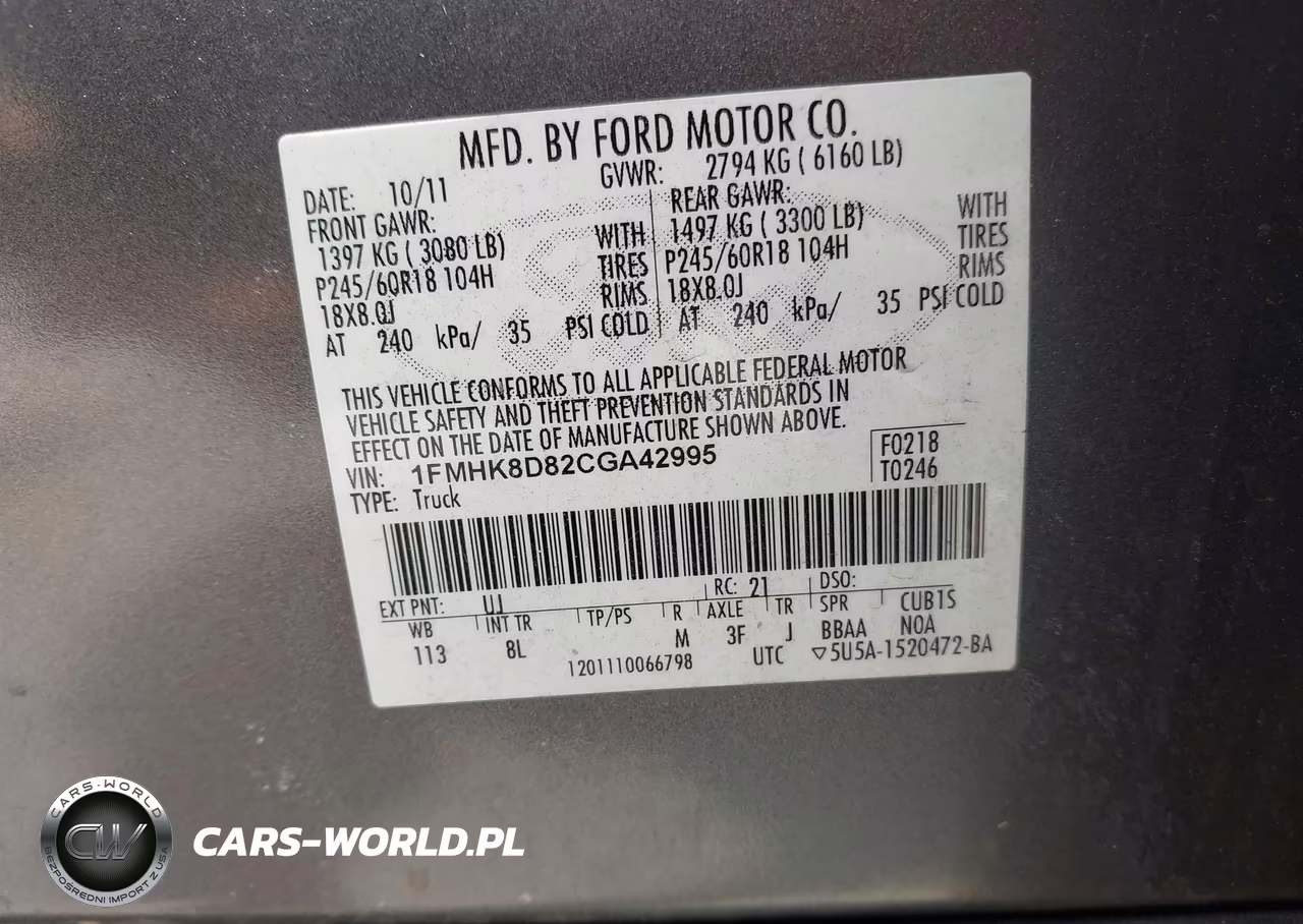 2012 Ford Explorer Xlt VIN:1FMHK8D82CGA42995 - 9