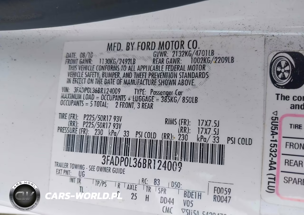 2011 Ford Fusion Hybrid VIN:3FADP0L36BR124009 - 9
