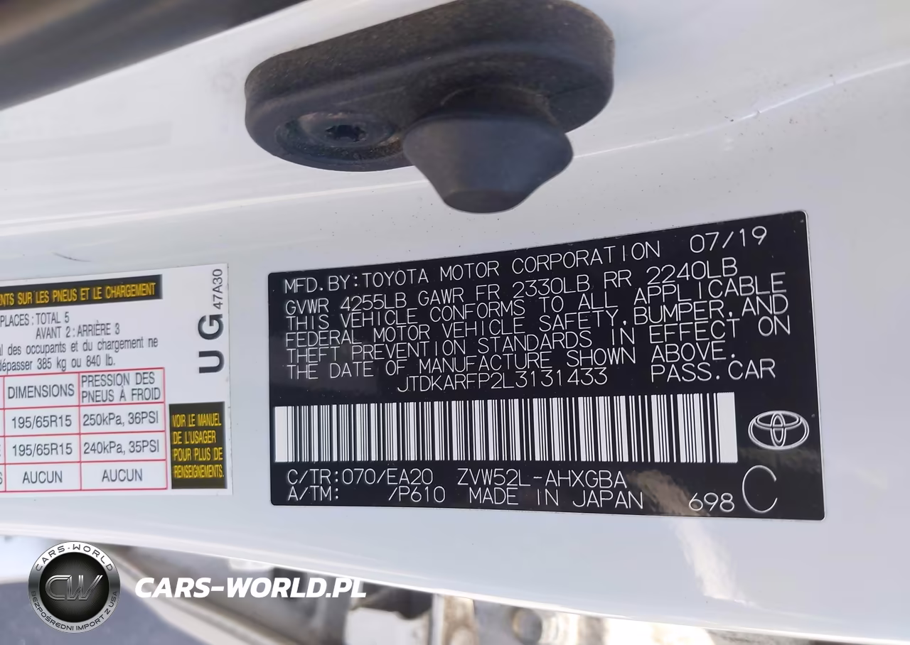 2020 Toyota Prius Prime Xle VIN:JTDKARFP2L3131433 - 9