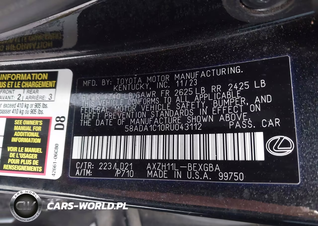 2024 Lexus Es 300H VIN:58ADA1C10RU043112 - 9