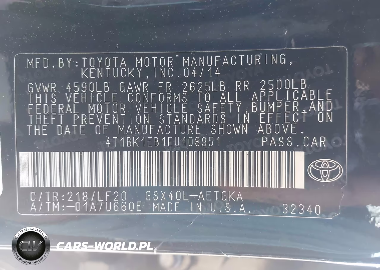 2014 Toyota Avalon Xle Premium VIN:4T1BK1EB1EU108951 - 9