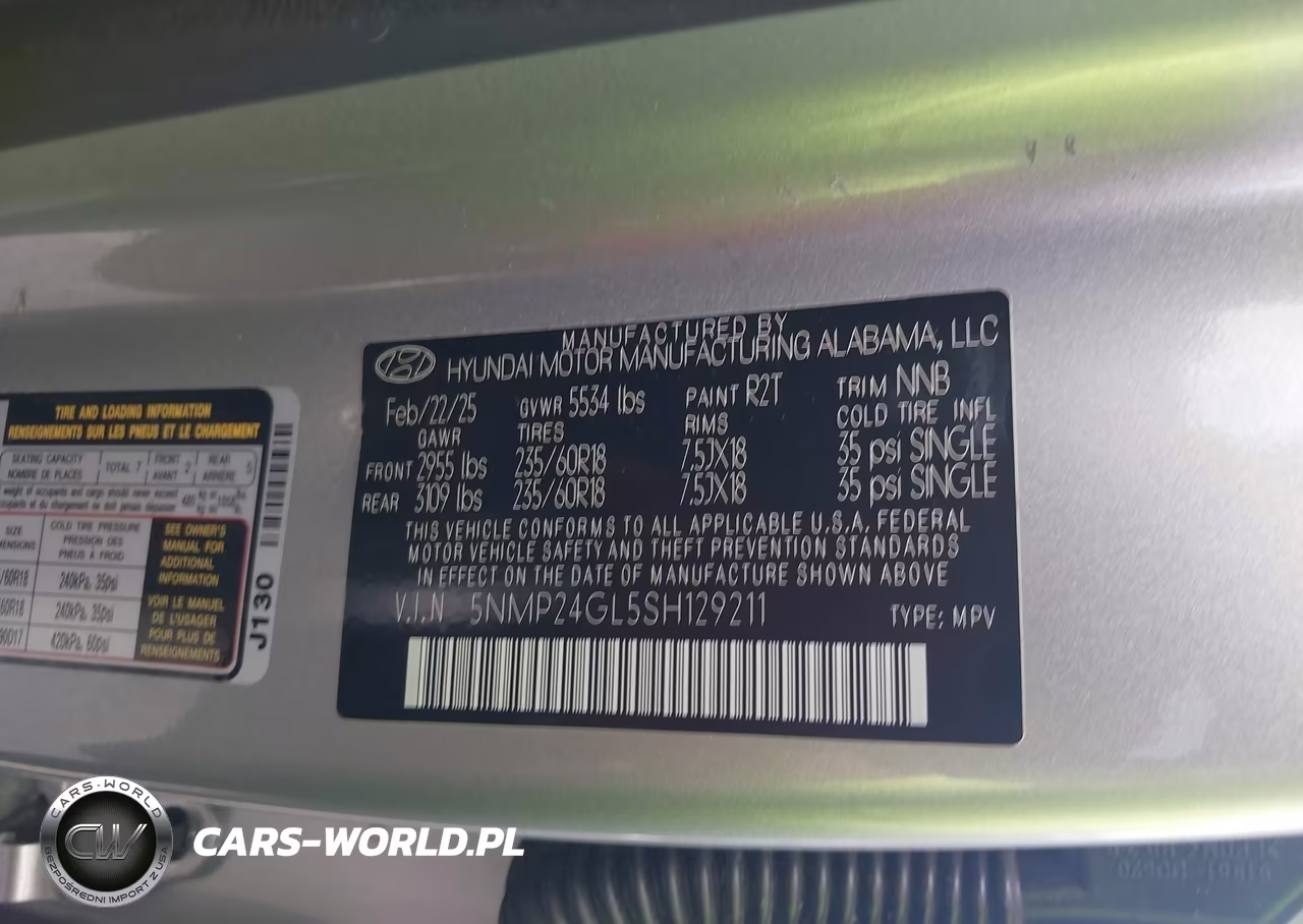 2025 Hyundai Santa Fe Sel VIN:5NMP24GL5SH129211 - 9