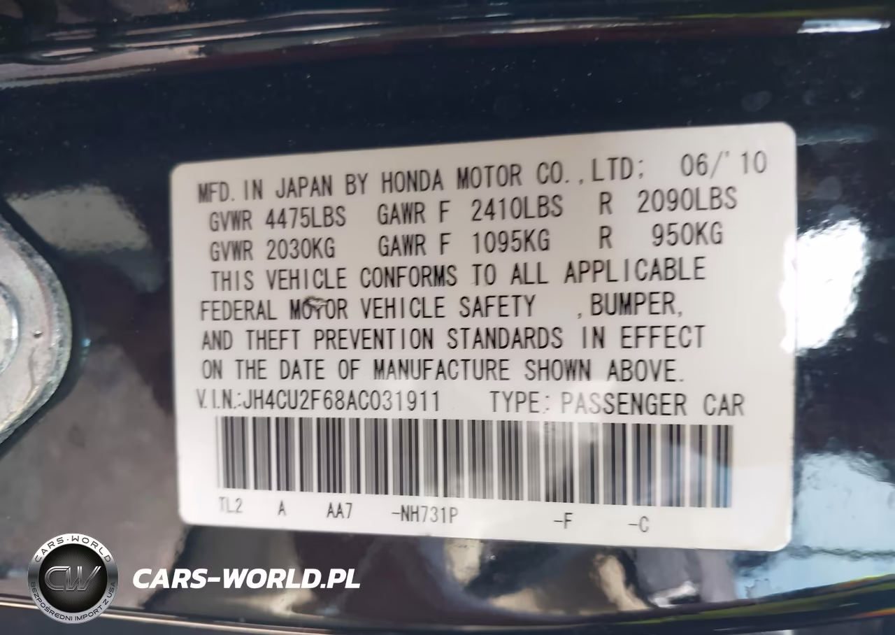 2010 Acura Tsx 2.4 VIN:JH4CU2F68AC031911 - 9